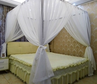 Đông Nam Á và Địa Trung Hải Bali Mỹ Trung Quốc bốn cột màn ngủ tán lớp vỏ tùy chỉnh đám cưới tấm màn che bức màn công chúa - Bed Skirts & Valances rèm giường tầng ký túc xá