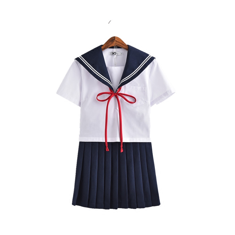hai trăm lần váy Nhật Bản phù hợp với thủy thủ sinh quần áo phong cách quần áo cao đẳng trắng Orthodox JK đồng phục nữ Nhật Bản ngắn tay của