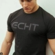 Cơ bắp anh em mùa hè Mới thể thao nam áo thun ngắn tay Tập thể dục T Running Casual ngắn tay áo ngọn thủy triều Áo phông thể thao