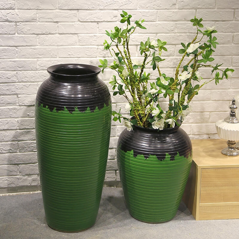 New Chinese style of large vase jingdezhen hotel villa simulation flower adornment is placed between example big flower flower