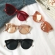 Kính râm nữ ngôi sao thủy tinh với kính râm gọng tròn tròn phiên bản Hàn Quốc cá tính retro kính râm mới 2018 nam mới