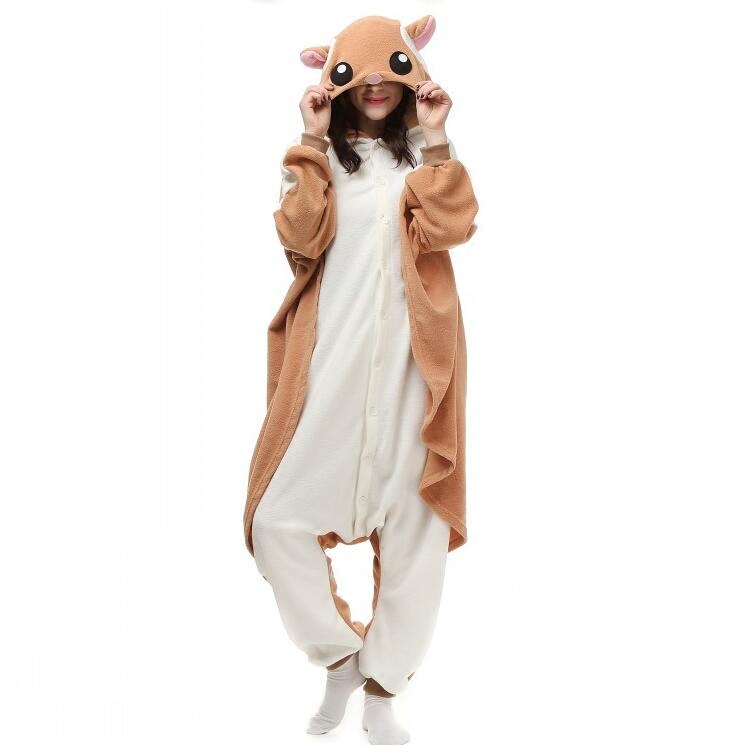 Exported to Australia Onesie Pajama Flying Squirrel Cartoon One-Piece Pajamas for Men and Women Thickened for Performance