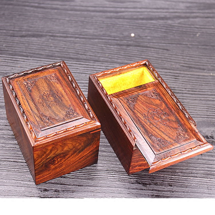 Mahogany storage box Classical small box Jewelry box Solid wood rectangular seal box Jewelry box wood