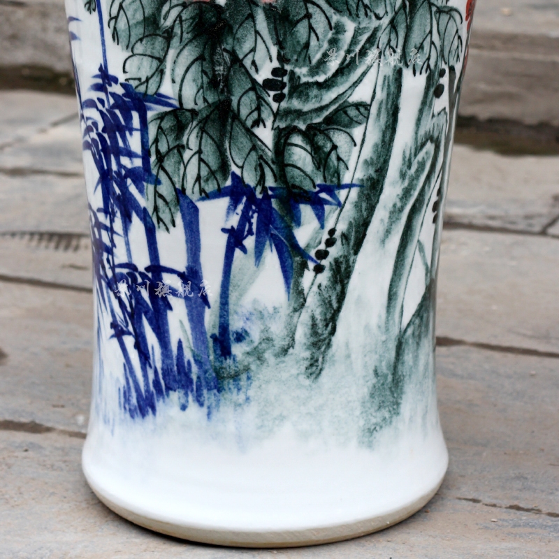 Jingdezhen ceramics hand - made flowers flower arrangement sitting room of large vase furnishing articles household craft ornaments