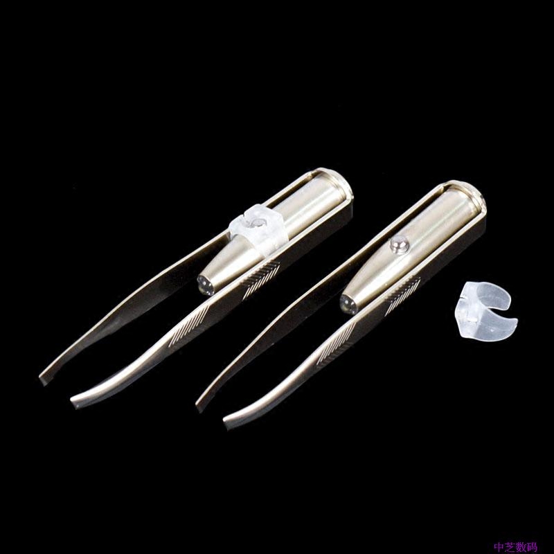 Arrow eyebrow clip with LED light High-grade stainless steel eyebrow repair tool clip Eyebrow special eyebrow clip beauty tool
