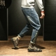 Quần jean nam mùa đông if Fashion quần rộng harem cộng với quần béo lớn quần chân thủy triều thương hiệu quần béo nam thời trang nam cao cấp	 Cao bồi