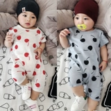 Детское летнее хлопковое боди для новорожденных подходит для мужчин и женщин для девочек, короткий рукав, 0-1 лет