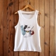Mùa hè mới nhỏ cotton tươi giản dị vest nam bãi biển in áo thun không tay mùa hè ao ba lo nam Lót