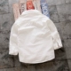 2018 bé trai mùa xuân và mùa thu trẻ em đáy lớn bé sơ mi dài tay cotton trắng áo sơ mi trẻ em giản dị áo sơ mi bé trai 7 tuổi Áo sơ mi