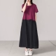 Váy lanh tự nói của phụ nữ mùa hè Váy cotton mới và váy dài bằng vải lanh được khâu mỏng trong váy dài văn học váy - Váy dài đầm đi biển đẹp Váy dài
