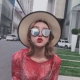 Lắc Chen Haonan với cùng một đoạn kính râm màu bạc gương hồng kính râm kính chữ v Kính râm