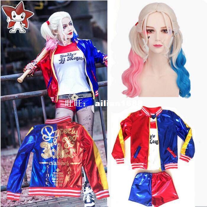 Girls Kids Children Harley Quinn Costume Cosplay Joker