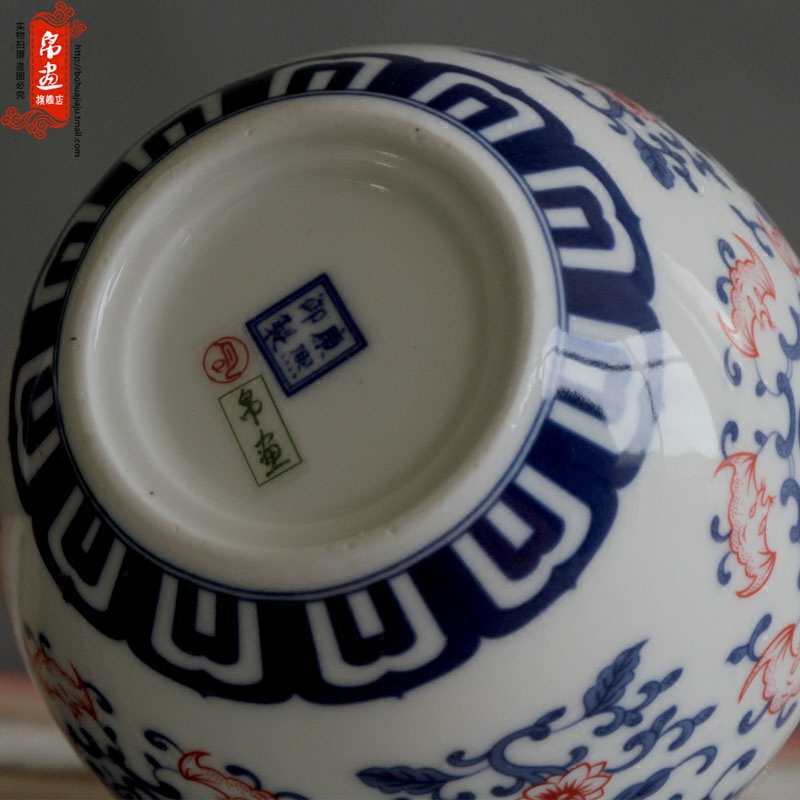 Jingdezhen porcelain ceramic rich ancient frame sketch porcelain decorative flower household mesa furnishing articles
