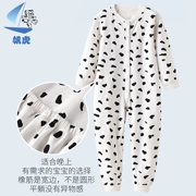 Bộ đồ ngủ trẻ em Xiêm 2 Cotton 4 Phần mỏng 7 Phim hoạt hình Mùa thu Trẻ em One Piece 3-5 tuổi Nhà vệ sinh bé gái