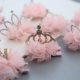 Trẻ em kẹp tóc vương miện màu hồng lưới tấm cô gái phụ kiện tóc mũ nón đầu clip cô gái bên clip bé kẹp tóc cho thấy