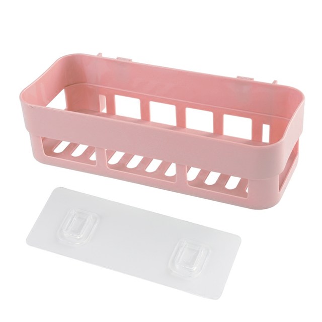 No punching bathroom storage basket kitchen storage rack wall-mounted bathroom storage blue cosmetics storage box