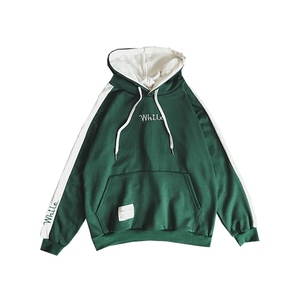 Shirajima Japanese fashion brand letter embroidered hooded sweater for men and women