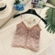 Chic nhẹ nhàng ren hoa V-cổ móc hoa Slim ngắn khí chất hoang dã đáy vest vest hàng đầu áo bánh bèo Áo ba lỗ