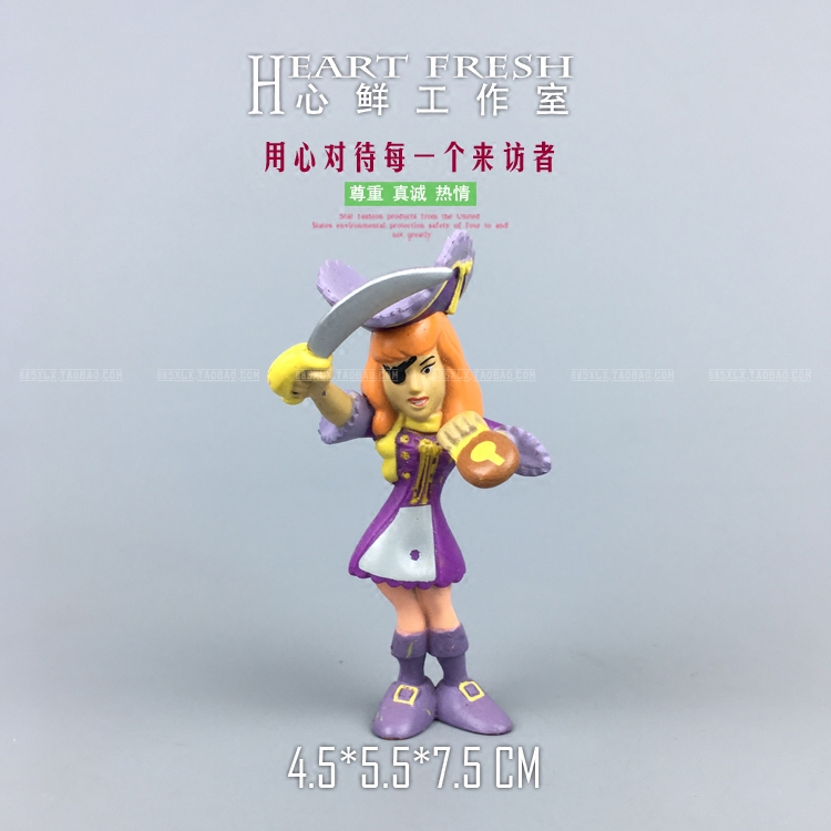 Psychological Sand Emulation Soft Rubber Jet Pirate Female Skipper Drinking With Knife the Caribbean Scene figure model of the last century