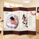 Màn hình sức khỏe đơn giản hiện đại gấp vải di động vách ngăn di động đẩy kéo phòng khách hai mặt Trung Quốc màn hình gấp đơn giản - Màn hình / Cửa sổ kệ vách ngăn phòng khách Màn hình / Cửa sổ