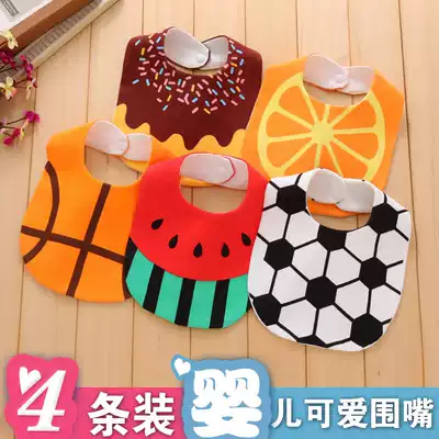 Baby scarf water towel waterproof 1 girl cute U-shaped bib cotton large 2-year-old boy baby eating bib 0