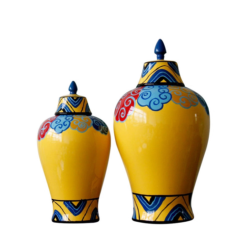 Rain tong home | jingdezhen ceramics household imperial momentum xiangyun general pot decorative furnishing articles manual coloured drawing or pattern