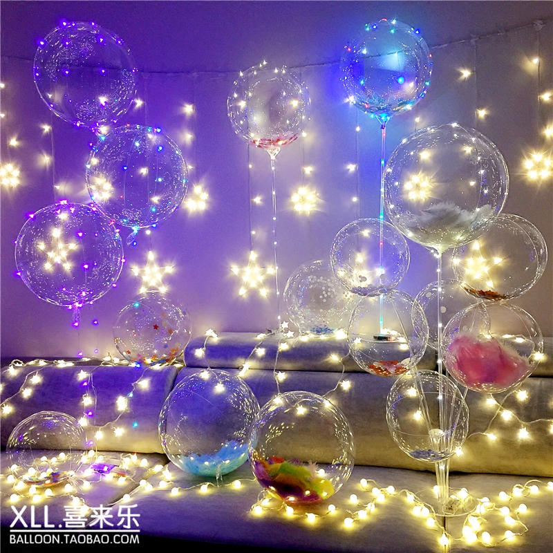 Birthday party decoration balloons Wedding room decoration supplies Shopping mall Bar activities Christmas dress up transparent Bobo ball