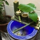 Biệt thự sân bể gốm cảnh quan tre tre thoát nước lọc nước ẩm bể cá đá máng cá trang trí ao trang trí