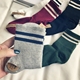 Vớ cotton sọc thoải mái thể thao tất nữ mùa thu và vớ ống mùa đông vớ vớ nữ Hàn Quốc mùa thu và mùa đông đôi vớ tất dài đến đầu gối Bít tất nữ