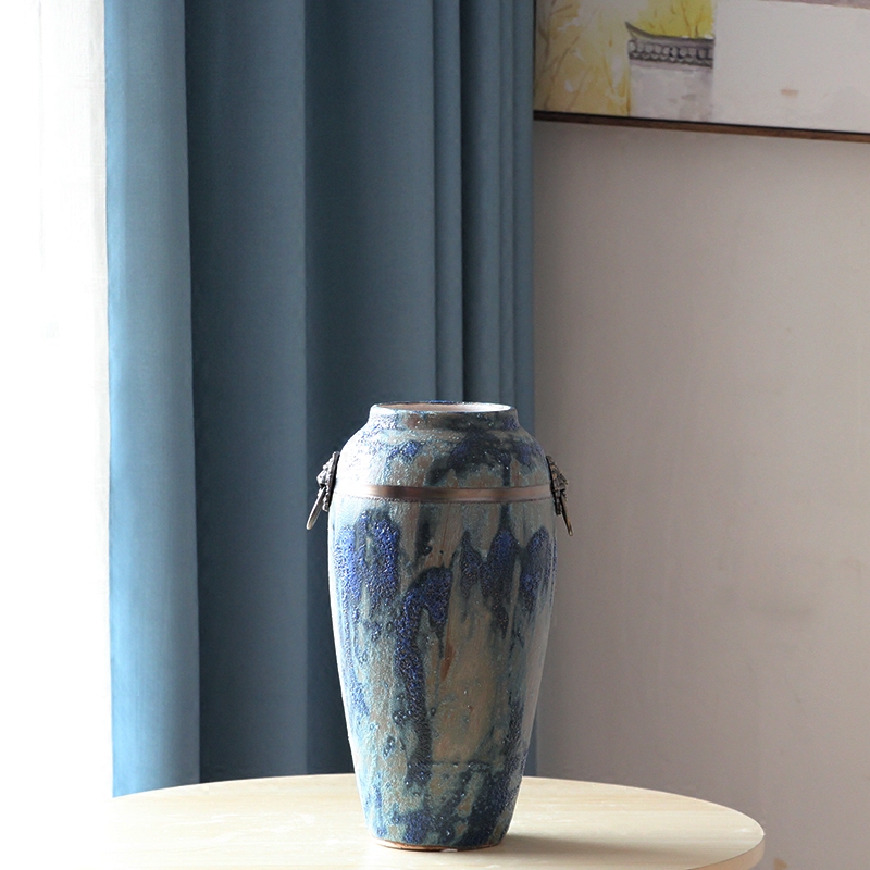 Ceramic vase mesa restaurant furnishing articles antique bronze POTS indoors wine sitting room home decoration arts and crafts