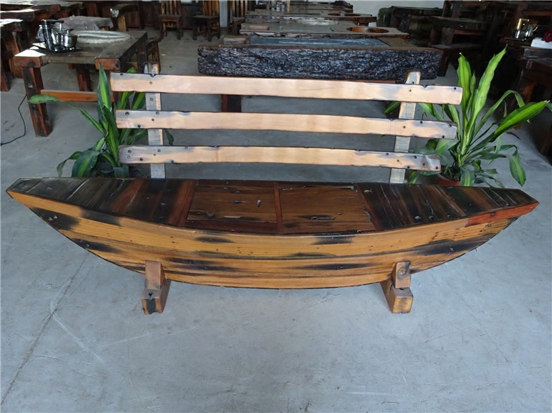 Old Boat Wooden Boat Shaped Sofa Solid Wood Sofa Chair Creative Patio Manufacturer Direct Sales Featured Boat Type Chair Your Princess Chair