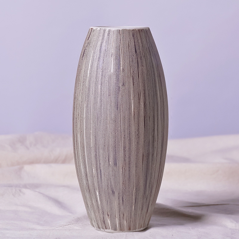 Three - piece suit of jingdezhen ceramic vases, flower implement I and contracted home living room TV cabinet mesa dried flower receptacle furnishing articles