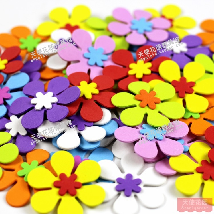 Kindergarten decoration primary school classroom environment layout material wall decal blackboard newspaper combination foam small flower butterfly