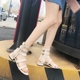 Dép xăng đan cho trẻ em mùa hè 2019 mới rỗng Rome dày với giày cao gót Châu Âu Martin ủng mùa hè - Giày ống boot nữ cổ cao Giày ống
