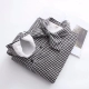 Mùa thu đông mới cộng với áo sơ mi nhung nơ nữ dài tay Han Fan cộng với áo cotton kẻ sọc nhỏ để giữ ấm áo nữ công sở Áo sơ mi