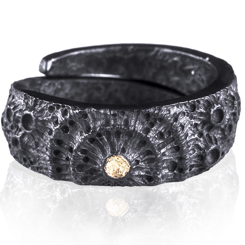 Bague mixte CARVE OS  SCULPTURE en Argenterie - Ref 3089539 Image 5