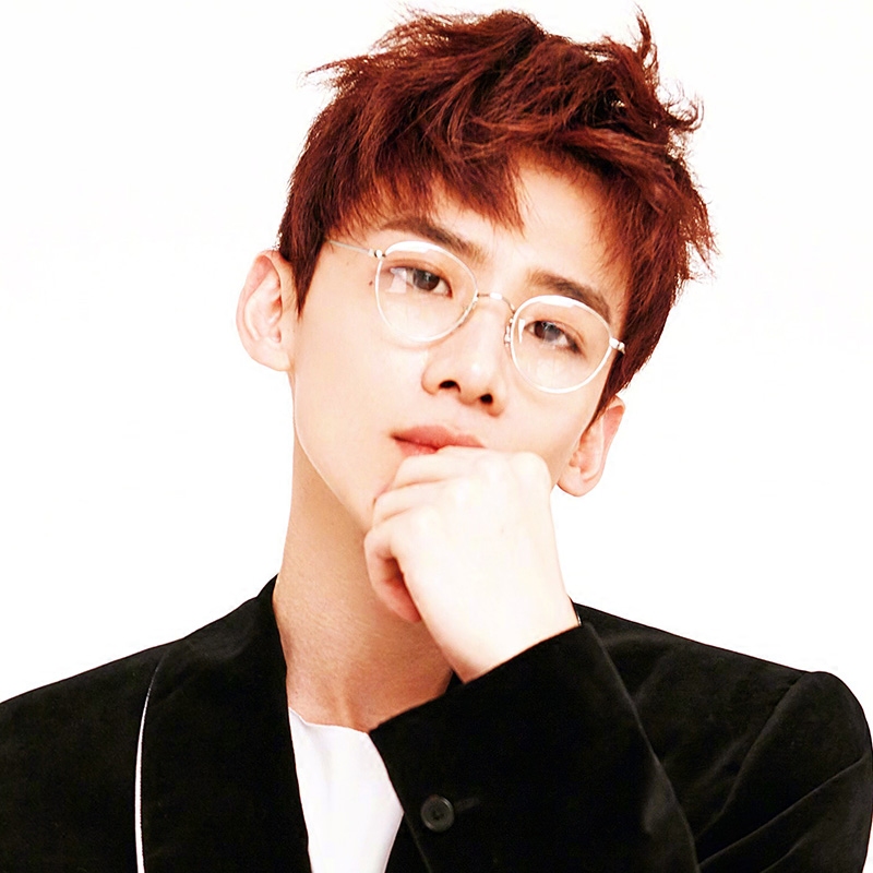 Bai Jingting with the same glasses frame female Korean version of the tide retro literary metal thin edge small face round face can be equipped with myopia frame
