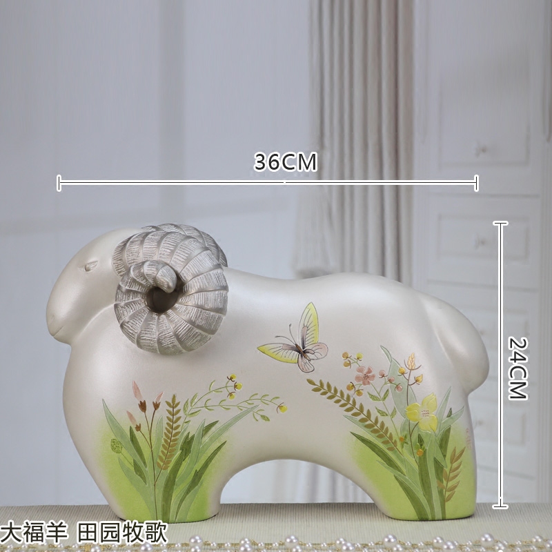 The Big well ceramic sheep furnishing articles hand - made ceramic handicraft decoration new home furnishing articles furnishing articles sitting room home decoration