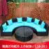 Sofa mây kết hợp phòng khách mây tròn giải trí sáng tạo bàn cà phê phong cách Đông Nam Á đồ nội thất ngoài trời ghế sofa mây - Nội thất siêu thị xe đẩy hàng Nội thất siêu thị