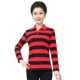 Thêm phân bón để tăng áo thun sọc dài tay cho phụ nữ trung niên 40-50 tuổi mẹ tải áo sơ mi cotton mùa xuân và mùa thu ve áo những kiểu áo đẹp dành cho tuổi trung niên Quần áo của mẹ