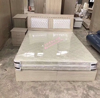 Các thân thiện môi trường giường mật độ cao mềm tấm lưng lửa hộp bảng mới vải lanh người đặc biệt thuê đôi - Giường giường ngăn kéo