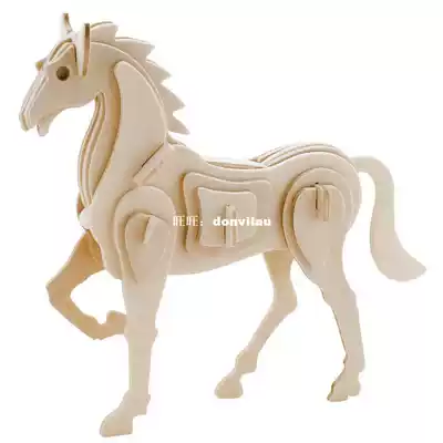 New Arrival Kids DIY Handmade Wooden 3D Puzzle Assembly Mode