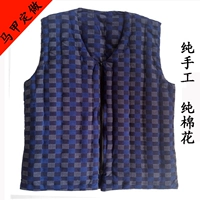 Nam làm bằng tay cotton vest vest vest tùy chỉnh vest vai cotton nguyên chất độn dày nút béo ấm dây kéo cổ chữ V các kiểu áo ghi lê nam