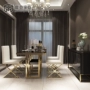 Hiện đại gia đình hiện đại nhỏ gọn bàn ăn gia đình và ghế bên tủ kết hợp bàn vuông kính cường lực đồ nội thất bộ bàn ghế phòng ngủ