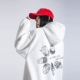Ẩn trong thành phố Mùa đông thương hiệu hip hop cá tính in mũ trùm đầu cộng với áo len nhung nam Đường phố nam nữ áo khoác thủy triều