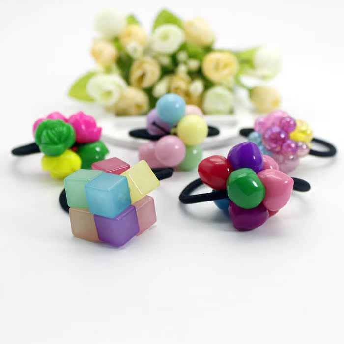 Korean children's hair decoration girl baby hair ring Princess Han Butterfly Bow cute leather band flower
