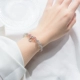 Tình yêu Lodge s925 Bạc Moonstone Labradorit Vòng Đeo Tay của Phụ Nữ Kim Cương Trăng Cong Dâu Tây Pha Lê Tay Trang Trí Vòng đeo tay Clasp
