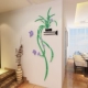 Hang Lan 3d Acrylic dán tường stereo phòng khách hiên TV TV dán tường trang trí nhà trang trí dán - TV