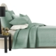 Bộ chăn ga gối đệm cotton cao cấp châu Âu một mảnh được chần bằng ba bộ bông màu ga trải giường 2mx2m2 Trải giường