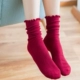 3 đôi vớ ren Nhật Bản đôi tất bằng gỗ trong ống vớ cotton vớ sinh viên mùa xuân và mùa thu vớ vớ nữ vớ mỏng vớ nam cao cấp Bít tất nữ